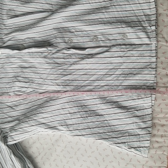 Striped White Collared Button Down Blouse - Picture 5 of 7